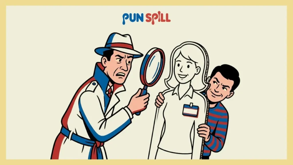 Candice joke visual showing a confused person investigating a suspicious fake Candice character used as prank bait