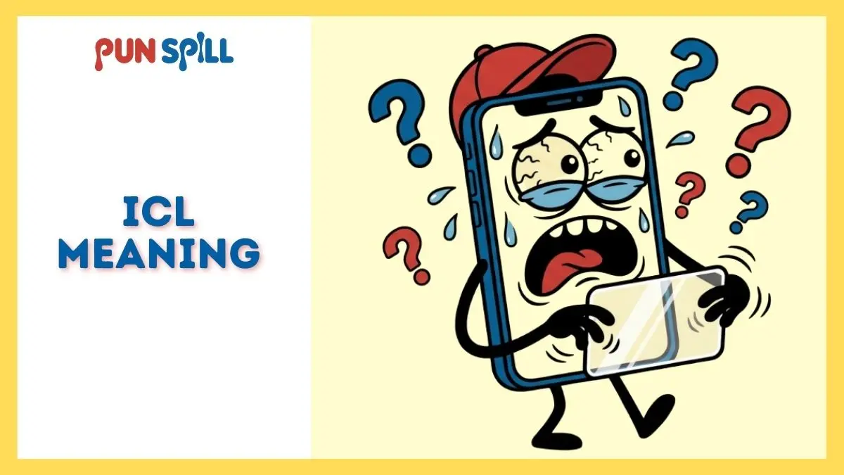 A stylized cartoon illustration representing the icl meaning across texting slang and eye surgery