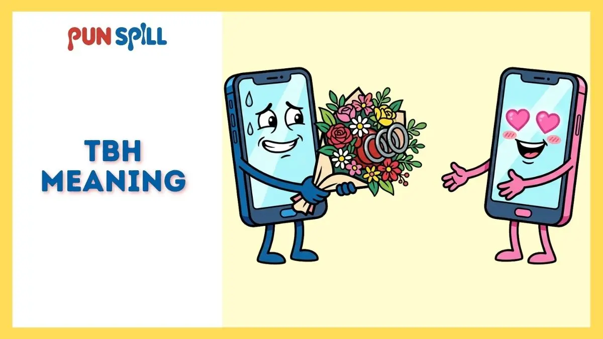 Two romantic smartphone characters where one holds flowers hiding a boxing glove, showing the danger of using TBH in a relationship.